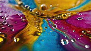 Macro Photography of Water Droplets on Colorful Background photo