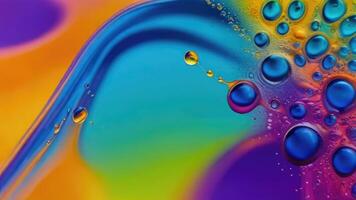 Water Droplet Splash with Color Gradient Background photo