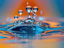 Abstract Fluid Dynamics with Water Droplets photo