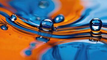 Abstract Fluid Dynamics with Water Droplets photo