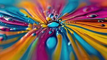 Macro Photography of Droplets on Vibrant Background photo