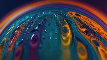 Water Droplet Splash with Color Gradient Background photo