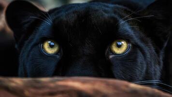 A stunning close-up photo of a panther, capturing its wild and charming essence