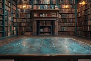 Stylish and Inviting Library for Reading and Studying photo