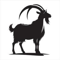 Silhouette image of a Goat on a white background 1.eps vector