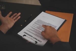Law theme, gavel or mallet of the judge, lawyer enforcement officers, evidence-based cases taken into account in the court abount business, legislation. photo