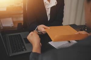 Law theme, gavel or mallet of the judge, lawyer enforcement officers, evidence-based cases taken into account in the court abount business, legislation. photo