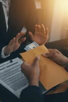 Law theme, gavel or mallet of the judge, lawyer enforcement officers, evidence-based cases taken into account in the court abount business, legislation. photo