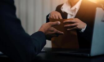 Law theme, gavel or mallet of the judge, lawyer enforcement officers, evidence-based cases taken into account in the court abount business, legislation. photo