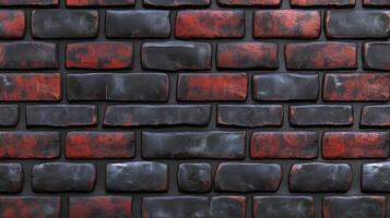 Brick black wall pattern block stone arrangement rustic dark background photo