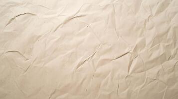 Paper beige rustic crumpled texture folded abstract page wallpaper photo