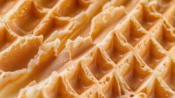 Yellow waffle texture pattern bread for breakfast banner photo