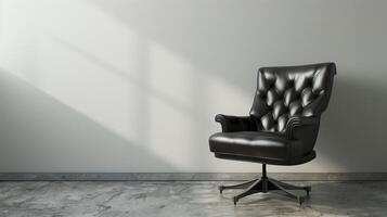 Leader black armchair professional business for career opportunity copy space white room photo
