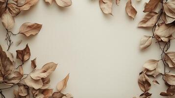 Dried brown leaves nature environment copy space nature background photo