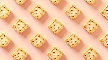 Tofu cube from soy fermented healthy food seamless pattern photo
