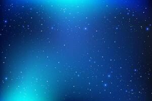 Blue space background with stars and sparkles. night dark gradient universe. Winter cosmic dreamy backdrop. Dreamy abstract wallpaper vector