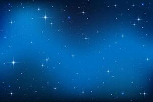 Night sky with stars. Dark blue universe. Shiny abstract cosmos. Galaxy illustration with sparkles and starlight of constellation. Celestial winter cosmic background. vector