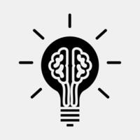 Icon idea. Artificial intelligence elements. Icon in glyph style. vector