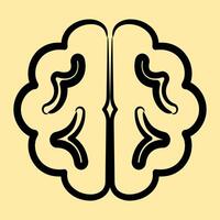 Icon brain. Artificial intelligence elements. Icon in hand drawn style. vector