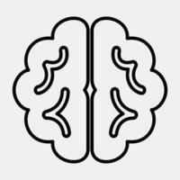 Icon brain. Artificial intelligence elements. Icon in line style. vector