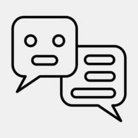 Icon chat bot. Artificial intelligence elements. Icon in line style. vector