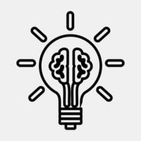 Icon idea. Artificial intelligence elements. Icon in line style. vector