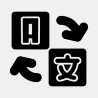 Icon translator. Artificial intelligence elements. Icon in glyph style. vector
