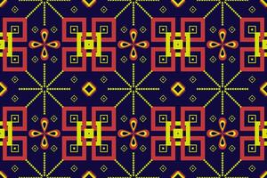 An abstract pattern with geometric shapes and red and yellow colors vector