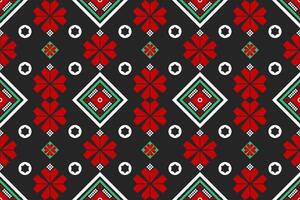 A red and black pattern with geometric shapes vector