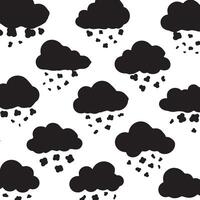 Clouds and Rain Pattern vector