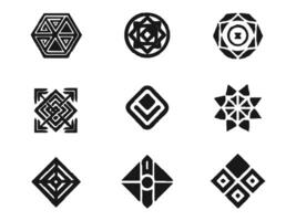 Geometric geometric symbols set vector