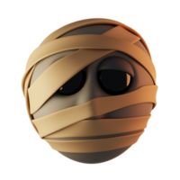 3d render halloween icon concept. 3d render mummy png