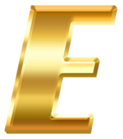 gradient gold letter e png