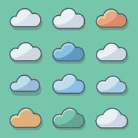 Crafting Beautiful Cloud Silhouettes Tips for Color Selection and Usage vector