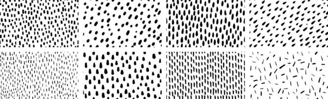 Set of simple small dash backgrounds. seamless pattern with hand drawn sprinkles. vector