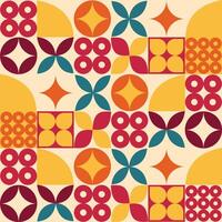 Abstract geometric pattern illustration design and banner template design of geometric pattern or Flat mosaic background vector