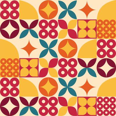 Abstract geometric pattern illustration design and banner template design of geometric pattern or Flat mosaic background