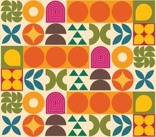 Abstract geometric pattern illustration design and banner template design of geometric pattern or Flat mosaic background vector