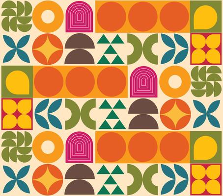 Abstract geometric pattern illustration design and banner template design of geometric pattern or Flat mosaic background