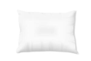 Rectangular pillow on white background. Bedding designe, comfortable and soft. vector