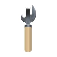 Can and bottle opener. Realistic icon. vector