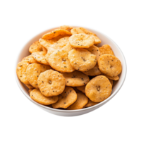 Satisfying Mathri Snacks Isolated on Transparent Background Great for Social Media Posts and Product Advertising. png