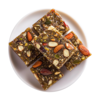 Artisan Khajoor Dry Fruits Burfi with Dates and Nuts Isolated on Transparent Background Ideal for Food Branding and Marketing Graphics. png
