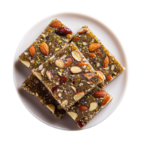 Flavorful Khajur Barfi with Cashew Nuts and Anjeer Isolated on Transparent Background Ideal for Food Promotion and Branding Strategies. png