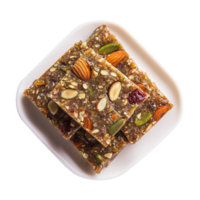 Flavor-Packed Khajoor Burfi with Dates and Mixed Nuts Isolated on Transparent Background Ideal for Product Showcases and Marketing Graphics. png