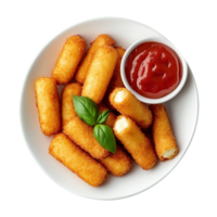 Crispy Kroket Mozzarella Fried Sticks Isolated on Transparent Background Perfect for Engaging Social Media Posts and Delicious Marketing Strategies png