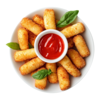 Savory Kroket Mozzarella Fried Sticks Isolated on Transparent Background Ideal for Food Branding, Marketing Campaigns, and Decorative Product Displays. png