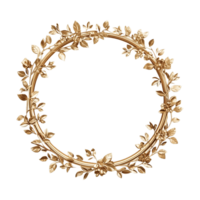 Timeless Golden Photo Frame Isolated on Transparent Background Perfect for Decorative Displays, Product Banners, and Marketing Promotions. png