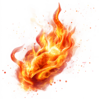 Dynamic Fire Element Isolated on Transparent Background Ideal for Creative Covers, Ads, and Product Displays. png