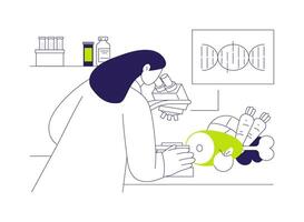 Microbiological food testing abstract concept illustration. vector